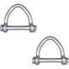 imageMytee Products Web Sling Shackle  6 wQuick Pin 23500 lbs WLL White Blue Zinc for Recovery Straps Auto Hauling Towing2  Pack