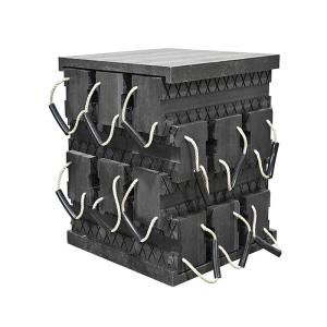 imageMytee Products 12 Pcs Black Cribbing Block Stacker Set 6x7x24 with 2 Pcs Base Plate 2x24x24  High Density Polymer Material Used to Stabilize Loads amp Support Heavy Objects