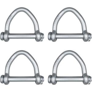 imageMytee Products Web Sling Shackle  6 wQuick Pin 23500 lbs WLL White Blue Zinc for Recovery Straps Auto Hauling Towing4  Pack