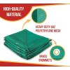 imageMytee Products 16 x 24 Green Heavy Duty 6 Oz 70 Shade Mesh Tarps with Grommets ROLLOff  Sturdy Mesh Tarp Shades for Sun Light Blockage Green House Garden Swimming Pool Privacy Mesh 2 PackGreen