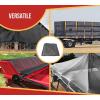 imageMytee Products 16 x 24 Green Heavy Duty 6 Oz 70 Shade Mesh Tarps with Grommets ROLLOff  Sturdy Mesh Tarp Shades for Sun Light Blockage Green House Garden Swimming Pool Privacy Mesh 2 PackBlack