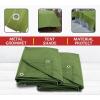 imageMytee Products 2 Pack 6 x 8 Green Canvas Tarp 12oz Heavy Duty Water ResistantGreen 1 Pc