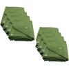 imageMytee Products 2 Pack 6 x 8 Green Canvas Tarp 12oz Heavy Duty Water ResistantGreen 8 Pcs