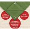 imageMytee Products 2 Pack 6 x 8 Green Canvas Tarp 12oz Heavy Duty Water ResistantGreen 8 Pcs