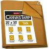 imageMytee Products 2 Pack 6 x 8 Green Canvas Tarp 12oz Heavy Duty Water ResistantTan 1 Pc