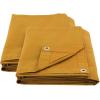 imageMytee Products 2 Pack 6 x 8 Green Canvas Tarp 12oz Heavy Duty Water ResistantTan 2 Pcs