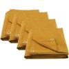 imageMytee Products 2 Pack 6 x 8 Green Canvas Tarp 12oz Heavy Duty Water ResistantTan 4 Pcs