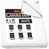 imageMytee Products 2 Pack 6 x 8 Green Canvas Tarp 12oz Heavy Duty Water ResistantWhite 1 Pc