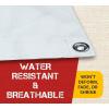 imageMytee Products 2 Pack 6 x 8 Green Canvas Tarp 12oz Heavy Duty Water ResistantWhite 2 Pcs