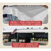 imageMytee Products 2 Pack 6 x 8 Green Canvas Tarp 12oz Heavy Duty Water ResistantWhite 4 Pcs