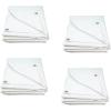 imageMytee Products 2 Pack 6 x 8 Green Canvas Tarp 12oz Heavy Duty Water ResistantWhite 4 Pcs