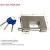 image:imageMytee Products 318 DShaped Heavy Duty Padlock wKey for Shipping Containers  Stainless Steel 304 Shipping Container Lock for Garage Door Storage Unit Fence Shed Warehouse 3 Keys1  Pack