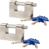 image:imageMytee Products 318 DShaped Heavy Duty Padlock wKey for Shipping Containers  Stainless Steel 304 Shipping Container Lock for Garage Door Storage Unit Fence Shed Warehouse 3 Keys2  Pack