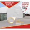 image:imageMytee Products White 21 Oz PVC Waterproof Fabric 40 Wide Back Endwall wNo Access Door for Shipping Container Canopy Shelter  Snow UV and WeatherResistant20 W x 15 H