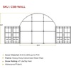 image:imageMytee Products White 21 Oz PVC Waterproof Fabric 40 Wide Back Endwall wNo Access Door for Shipping Container Canopy Shelter  Snow UV and WeatherResistant20 W x 15 H
