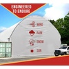 image:imageMytee Products White 21 Oz PVC Waterproof Fabric 40 Wide Back Endwall wNo Access Door for Shipping Container Canopy Shelter  Snow UV and WeatherResistant33 W x 2038 H