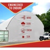 image:imageMytee Products White 21 Oz PVC Waterproof Fabric 40 Wide Back Endwall wNo Access Door for Shipping Container Canopy Shelter  Snow UV and WeatherResistant20 W x 15 H