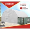 image:imageMytee Products White 21 Oz PVC Waterproof Fabric 40 Wide Back Endwall wNo Access Door for Shipping Container Canopy Shelter  Snow UV and WeatherResistant26 W x 1838 H