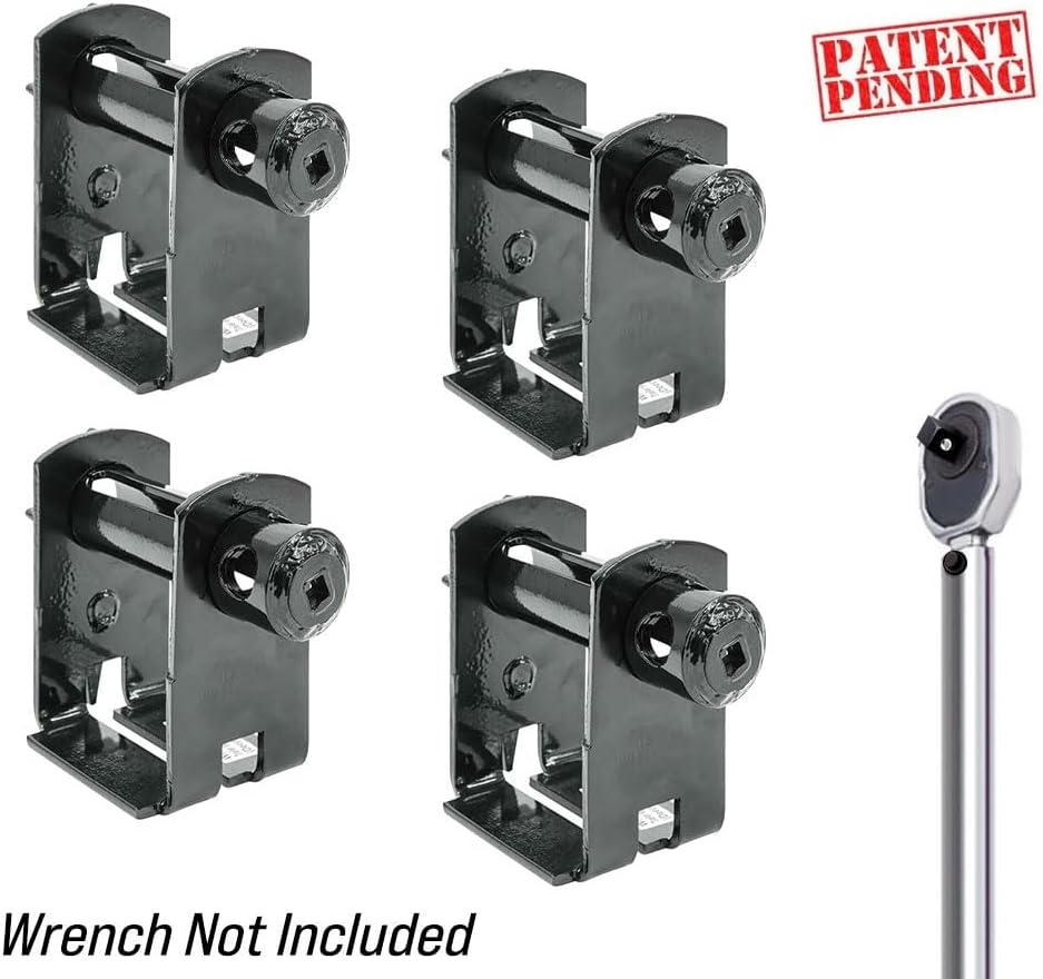 image:imageMytee Products 4 Pack Trailer Winch for Double L Track  Higher 6670 lbs WLL  Torque Drive Winch for Standard LL Tracks  12 Socket for 12 Torque Wrench4  Pack