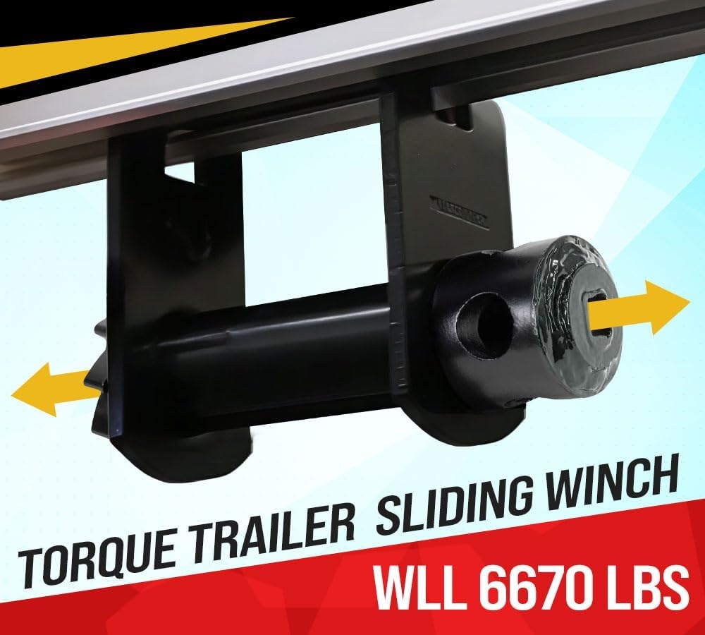 image:imageMytee Products 4 Pack Trailer Winch for Double L Track  Higher 6670 lbs WLL  Torque Drive Winch for Standard LL Tracks  12 Socket for 12 Torque Wrench4  Pack