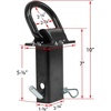 image:imageMytee Products Heavy Duty Adjustable Trailer Stake Pocket Small 58 Forged D Ring Black Powder Coated w 12 Hitch Pin Load limit 5400 lbs 2 Adjustable Holes  Stake Pocket DRing Tie Down Utility2  Pack