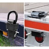 image:imageMytee Products Heavy Duty Adjustable Trailer Stake Pocket Small 58 Forged D Ring Black Powder Coated w 12 Hitch Pin Load limit 5400 lbs 2 Adjustable Holes  Stake Pocket DRing Tie Down Utility4  Pack