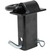 image:imageMytee Products Heavy Duty Adjustable Trailer Stake Pocket Small 58 Forged D Ring Black Powder Coated w 12 Hitch Pin Load limit 5400 lbs 2 Adjustable Holes  Stake Pocket DRing Tie Down Utility2  Pack