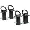 image:imageMytee Products Heavy Duty Adjustable Trailer Stake Pocket Small 58 Forged D Ring Black Powder Coated w 12 Hitch Pin Load limit 5400 lbs 2 Adjustable Holes  Stake Pocket DRing Tie Down Utility4  Pack