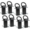 image:imageMytee Products Heavy Duty Adjustable Trailer Stake Pocket Small 58 Forged D Ring Black Powder Coated w 12 Hitch Pin Load limit 5400 lbs 2 Adjustable Holes  Stake Pocket DRing Tie Down Utility8  Pack