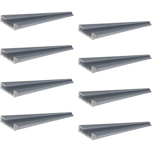 image:imageMytee Products 4 Pack Double L Sliding Winch Track  6ft Aluminum  LL Track for Flatbed Trailer  WeldOn Bottom Mount for Cargo Tie Down8  Pack