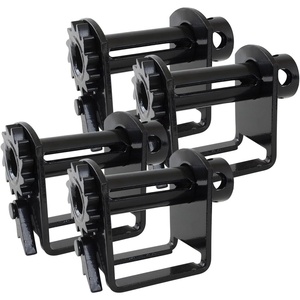 image:imageMytee Products 4 Pack Flatbed Trailer Winch  Standard Slider  Compatible with East Sliding TracksBlack Coated