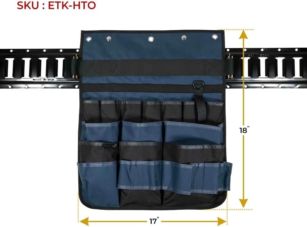 image:imageMytee Products ETrack Hanging Tool Organizer  Enclosed Trailer Wall Hanging Pocket Tool Organizer  ETrack Accessories for Enclosed Trailer Workshop amp Garage  Multi Pockets Tool Organizer2