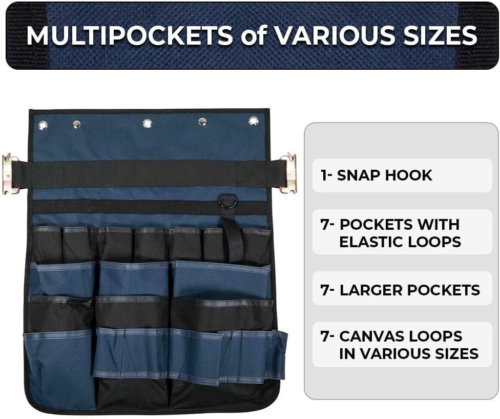 image:imageMytee Products ETrack Hanging Tool Organizer  Enclosed Trailer Wall Hanging Pocket Tool Organizer  ETrack Accessories for Enclosed Trailer Workshop amp Garage  Multi Pockets Tool Organizer1