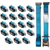 image:imageMytee Products 10 Pack 2 x 20 E Track Straps wSpring EFittings  Blue Ratchet Etrack Straps wHeavy Duty 4000 lbs Breaking Strength for Enclosed Trailers Trucks amp Vans20  Pack