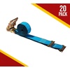 image:imageMytee Products 10 Pack 2 x 20 E Track Straps wSpring EFittings  Blue Ratchet Etrack Straps wHeavy Duty 4000 lbs Breaking Strength for Enclosed Trailers Trucks amp Vans20  Pack