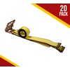 image:imageMytee Products 2 Pack 2 x 12 E Track Ratchet Straps with Spring EFittings 4000 lbs  Yellow Heavy Duty Etrack Ratchet Tie Down Strap for Enclosed Trailers Trucks amp Vans20  Pack