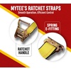 image:imageMytee Products 2 Pack 2 x 12 E Track Ratchet Straps with Spring EFittings 4000 lbs  Yellow Heavy Duty Etrack Ratchet Tie Down Strap for Enclosed Trailers Trucks amp Vans10  Pack