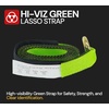 image:imageMytee Products 2 x 12 Winch Lasso Strap with O Ring Safety HI Viz Green Webbing 12 Cordura Sleeve 20 PackSafety Green