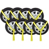 image:imageMytee Products 2 x 12 Winch Lasso Strap with O Ring Safety HI Viz Green Webbing 12 Cordura Sleeve 20 PackYellow