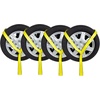 image:imageMytee Products 2 x 12 Winch Lasso Strap with O Ring Safety HI Viz Green Webbing 12 Cordura Sleeve 20 PackYellow