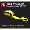 image:imageMytee Products 2 x 12 Winch Lasso Strap with O Ring Safety HI Viz Green Webbing 12 Cordura Sleeve 20 PackYellow