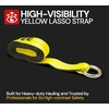 image:imageMytee Products 2 x 12 Winch Lasso Strap with O Ring Safety HI Viz Green Webbing 12 Cordura Sleeve 20 PackYellow