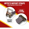 image:imageMytee Products 20 Pack 2 x 16 E Track Straps wSpring EFittings  Grey Ratchet Etrack Straps wHeavy Duty 4000 lbs Breaking Strength for Enclosed Trailers Trucks amp VansGrey