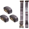 image:imageMytee Products 20 Pack 2 x 16 E Track Straps wSpring EFittings  Grey Ratchet Etrack Straps wHeavy Duty 4000 lbs Breaking Strength for Enclosed Trailers Trucks amp VansGrey