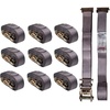 image:imageMytee Products 20 Pack 2 x 16 E Track Straps wSpring EFittings  Grey Ratchet Etrack Straps wHeavy Duty 4000 lbs Breaking Strength for Enclosed Trailers Trucks amp VansGrey