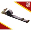 image:imageMytee Products 20 Pack 2 x 16 E Track Straps wSpring EFittings  Grey Ratchet Etrack Straps wHeavy Duty 4000 lbs Breaking Strength for Enclosed Trailers Trucks amp VansGrey