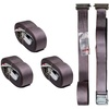 image:imageMytee Products 2x16 Logistic ETrack Cam Buckle Straps with Spring EFittings  2500 lbs Breaking Strength  Cam Buckle Cargo Load Straps for Enclosed Semi Trailers Box Trucks2 x 16