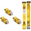 image:imageMytee Products 2x16 Logistic ETrack Cam Buckle Straps with Spring EFittings  2500 lbs Breaking Strength  Cam Buckle Cargo Load Straps for Enclosed Semi Trailers Box Trucks2 x 12