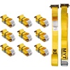 image:imageMytee Products 2x16 Logistic ETrack Cam Buckle Straps with Spring EFittings  2500 lbs Breaking Strength  Cam Buckle Cargo Load Straps for Enclosed Semi Trailers Box Trucks2 x 12