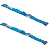 image:imageMytee Products 2x16 Logistic ETrack Cam Buckle Straps with Spring EFittings  2500 lbs Breaking Strength  Cam Buckle Cargo Load Straps for Enclosed Semi Trailers Box Trucks2 x 20